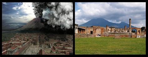 Pompeii Volcano Eruption Before And After