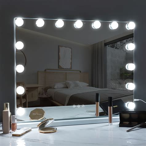 FENCHILIN 15 LED Light Up Hollywood Vanity Make Up Mirror with Lights Wall