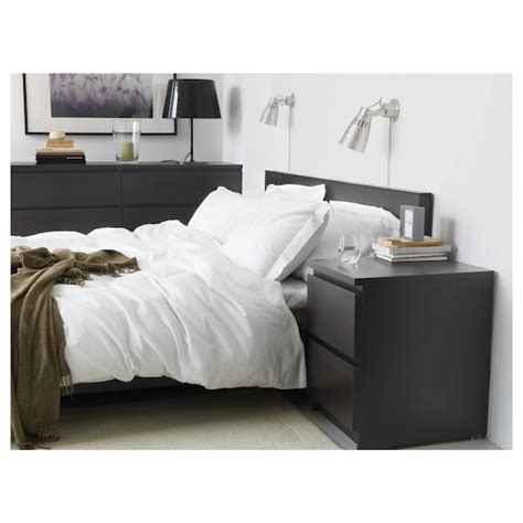 MALM Bed frame, high - black-brown - IKEA