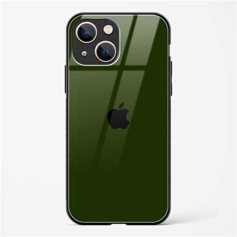 Buy Dark Green Glass Case for iPhone 13