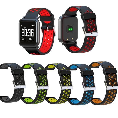 SN60 smart watch Sports Soft Silicone Bracelet Smart Watch Strap Band Replacement 20MM for SN60 ...