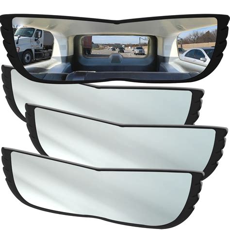 Buy Angel View 4 Pack AS-SEEN-ON-TV Wide-Angle Rearview Mirror Inspired by Race Car Drivers ...