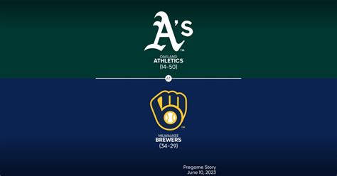 Oakland Athletics at Milwaukee Brewers Preview - 06/10/2023 - MLB Stories