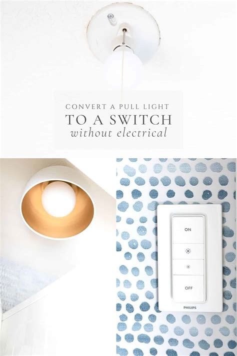 How to Turn a Pull Chain Light Fixture into a Switch | Julie Blanner