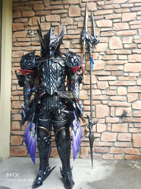 Custom Cheap Final Fantasy XIV FF14 Heavensward Dragonlancer Dragoon lancer lvl 60 Cosplay ...