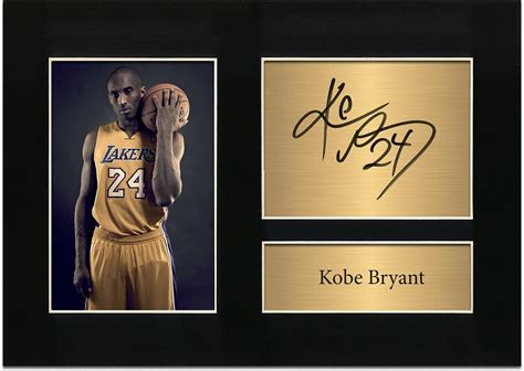 Kobe Bryant Basketball Player Signed A4 Printed Autograph Photo ...