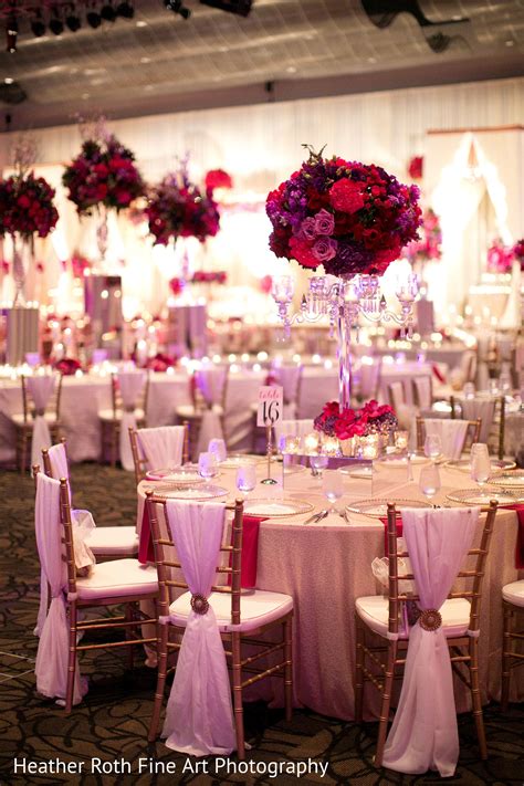 The reception is held! | Photo #38373 | Red wedding theme, Purple ...