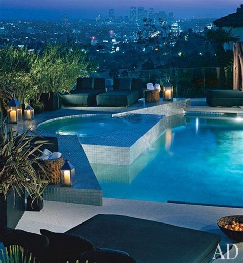 city view | Hollywood mansion, Luxury swimming pools, Modern pools