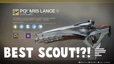 Polaris Lance Exotic Scout Rifle! New Fatebringer? - YouTube