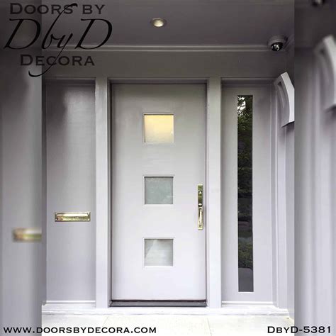 Custom Modern Door With Simple Glass Wood Entry - Doors by Decora