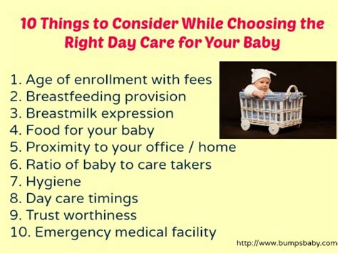 10 Things You Ought to Know While Choosing the Right Day Care for your Baby