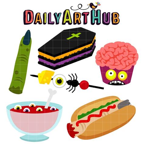 Halloween Party Foods Clip Art Set – Daily Art Hub – Free Clip Art ...