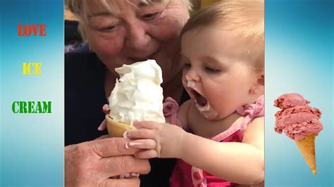 CUTE Babies Eating Ice Cream for the First Time | Funny babies ...