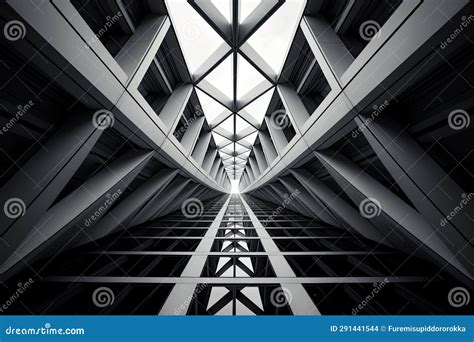 Abstract Architecture Symmetrical Lines and Shapes Stock Illustration - Illustration of geometry ...