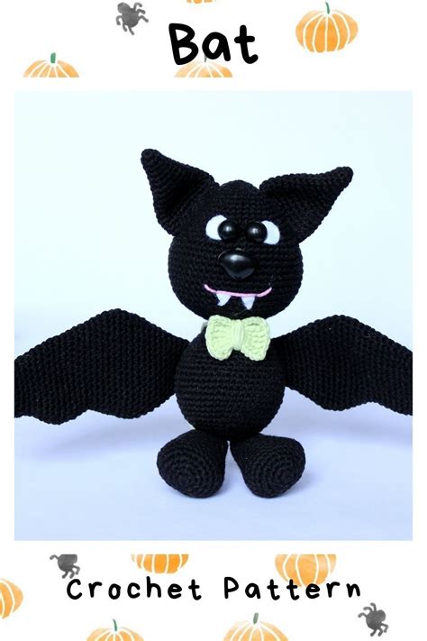 Bat amigurumi crochet pattern, Cute bat pattern halloween toy ...