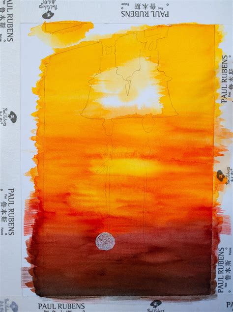 Zen Art Sunset Watercolor Painting — The Art Gear Guide