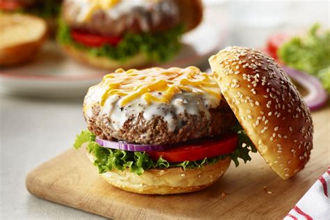 Deluxe Cheese-Stuffed Burgers Recipe | Cook With Campbells Canada