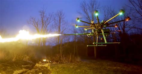 This Drone Fitted With A Flamethrower Is Now Commercially Av