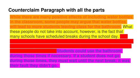 How to Write a Counterclaim Paragraph - ppt download