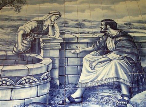 Jesus and the Samaritan Woman by the Well Religious Art Tile Mural - Etsy