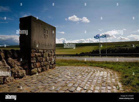 England Scotland Border Stock Photo - Alamy