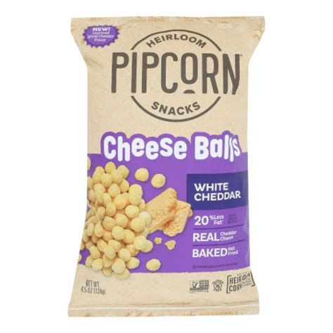 Pipcorn White Cheddar Cheese Balls, 12 ct / 4.5 oz - Ralphs