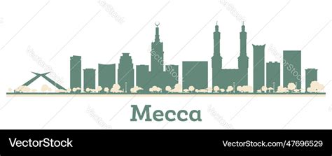 Abstract mecca saudi arabia city skyline Vector Image