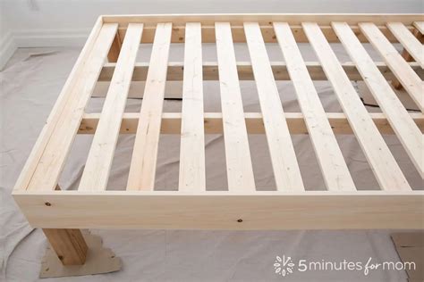 DIY Wood Bed Frame - How to Build a Bed Frame - 5 Minutes for Mom