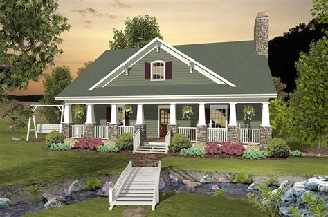 Country Craftsman With Drive-Under Garage - 20104GA | Architectural Designs - House Plans