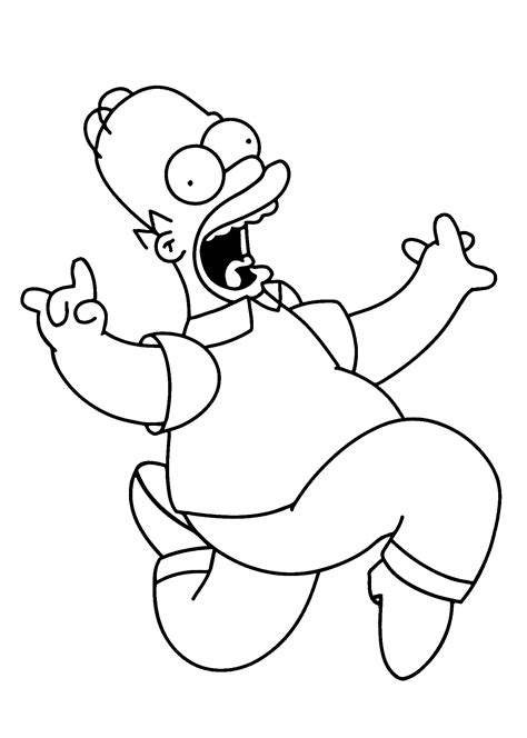 homer simpson colouring pages - Clip Art Library