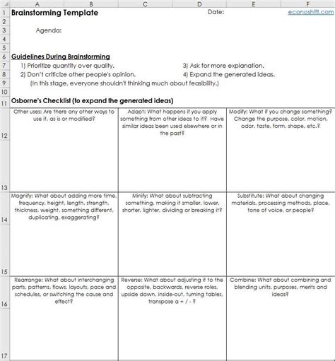 How to brainstorm effectively and summarize results【Excel Template】 | 業務改善＋ITコンサルティング、econoshift ...