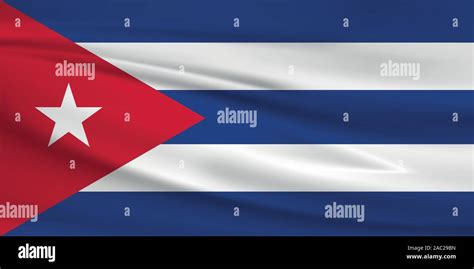 Waving Cuba flag, official colors and ratio correct. Cuba national flag ...