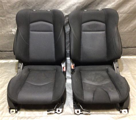 2009-2017 Nissan 370Z Coupe Black Cloth Seats / Front / Pair / 7Z009 - Redline Auto Parts