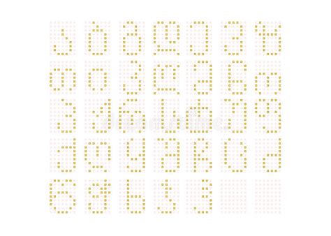 Mkhedruli Georgian 33 Alphabet Gold Radial LED Digital Dot Matrix on ...