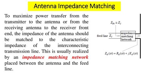 PPT - Lecture 4 Antenna Impedance Matching PowerPoint Presentation, free download - ID:2273089