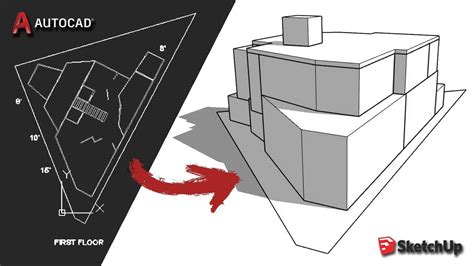 From Plan to Project - Creating a 3D Massing Model in SketchUp from a 2D AutoCAD Plan - YouTube