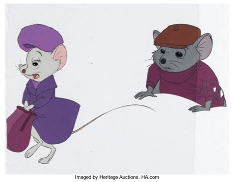 The Rescuers Miss Bianca and Bernard Production Cels Group of 2 Walt ...