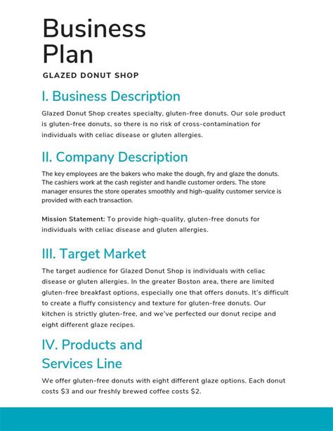 Startup Business Plan Template ~ Addictionary