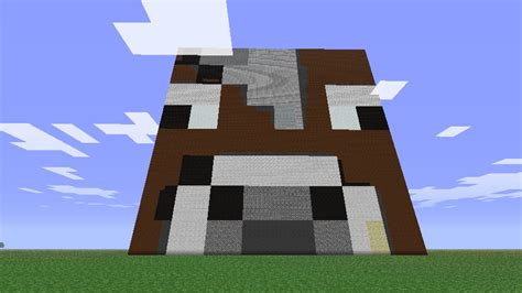 Cow face pixel art Minecraft Map