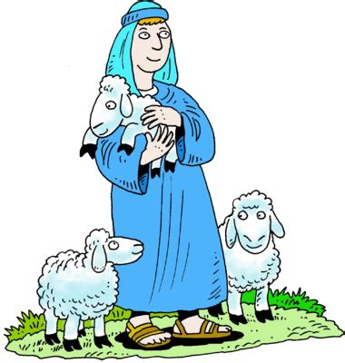 Image: Standing Shepherd in Blue Robe | Shepherd Image | Christart.com