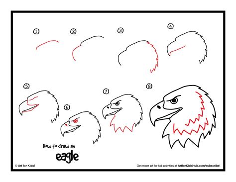 How To Draw A Realistic Bald Eagle Head - Art For Kids Hub - | Cara menggambar, Drawing lessons ...