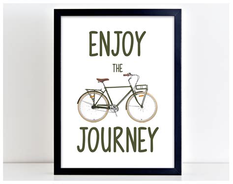 Enjoy The Journey Print Motivational poster Wall Art Print | Etsy