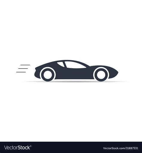 Symbol sport car icon on white background in flat Vector Image