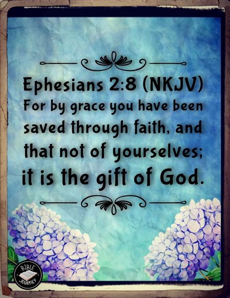 Ephesians 2:8 NKJV - Picture Bible Verse Image