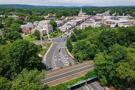 Downtown Westfield Aerial View in Summertime Photograph by Daniel Portalatin - Pixels