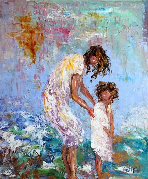 Palette Knife Painters, International: Original oil painting Mother and ...