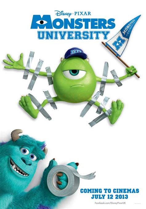 Mike Gets Stuck (To The Wall) In A New Monsters University Poster - Big Gay Picture Show