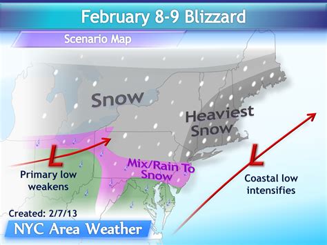 NYC Area Weather: Feb 7, 2013: Blizzard Expected Tomorrow Night