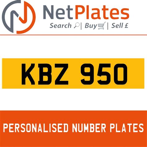 KBZ 950 PERSONALISED PRIVATE CHERISHED DVLA NUMBER PLATE For Sale | Car ...