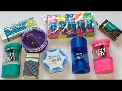 Different Types Of Erasers And Sharpener | - YouTube